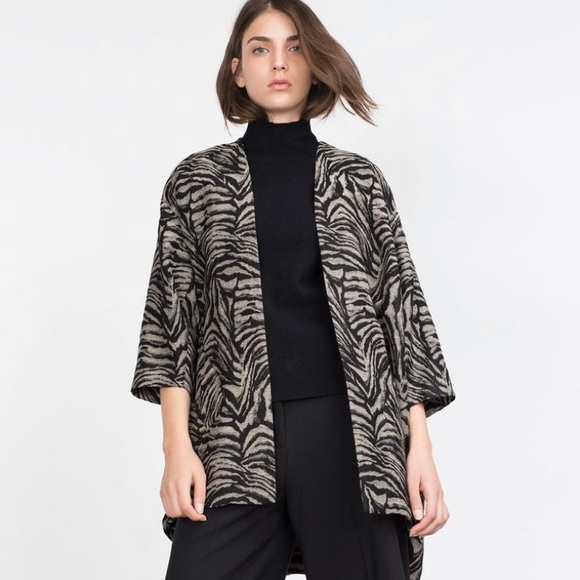 zara zebra coat